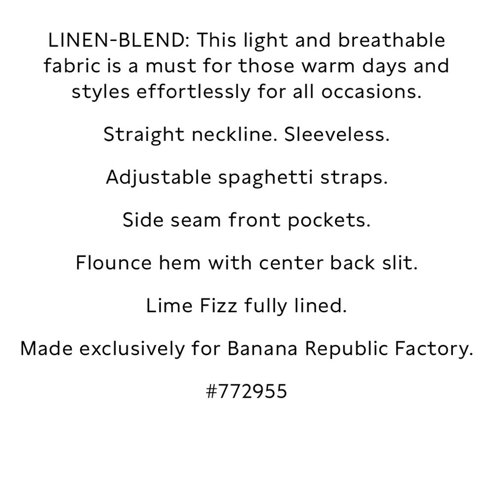 Banana Republic Linen-Blend Strappy Midi Dress - Picture 2 of 2